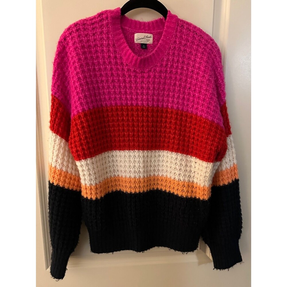 Universal Thread Target Sherbert Striped Knitter Women's Sz XS